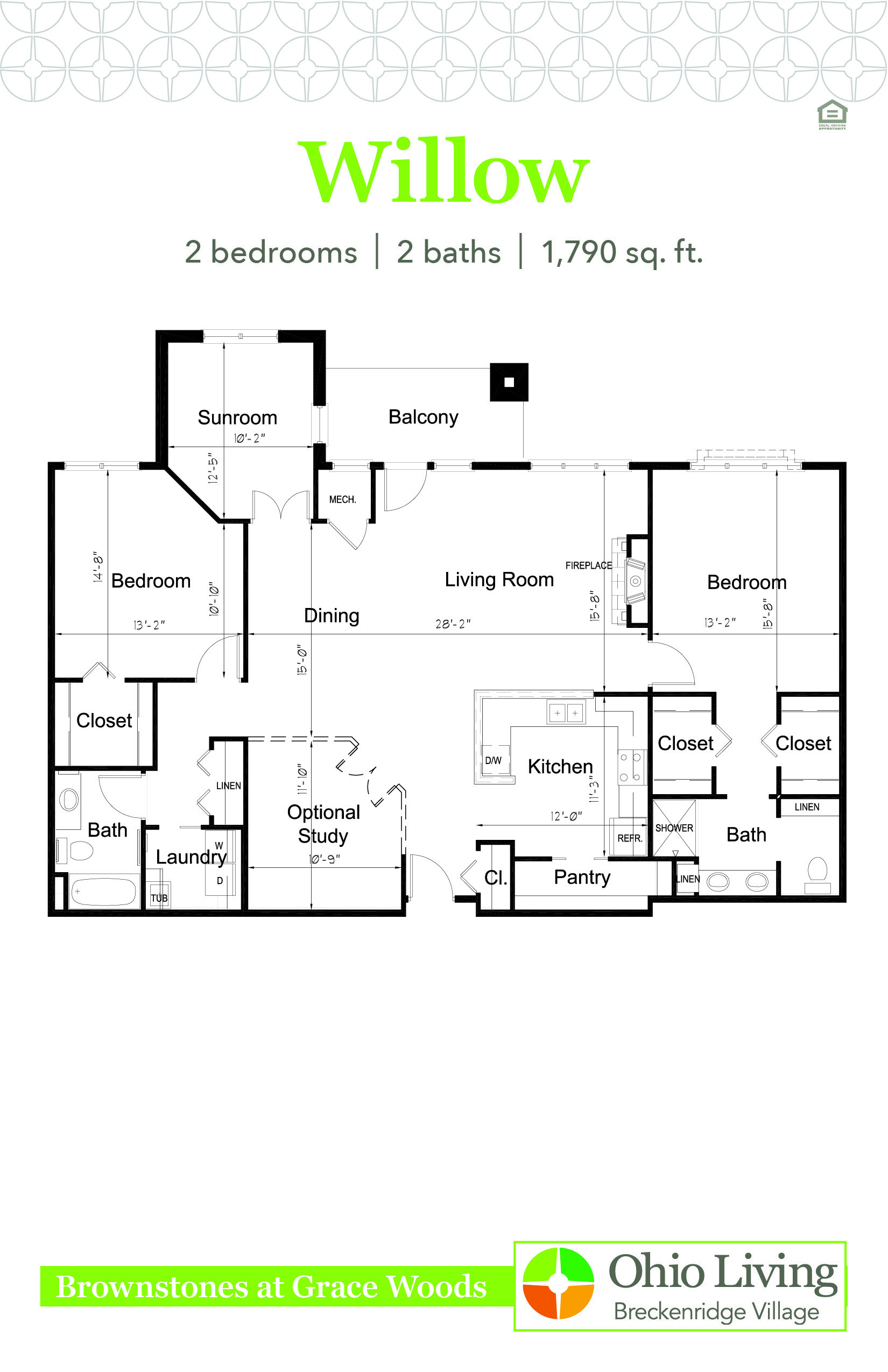 OLBV Brownstones at Grace Woods Floor Plan Willow