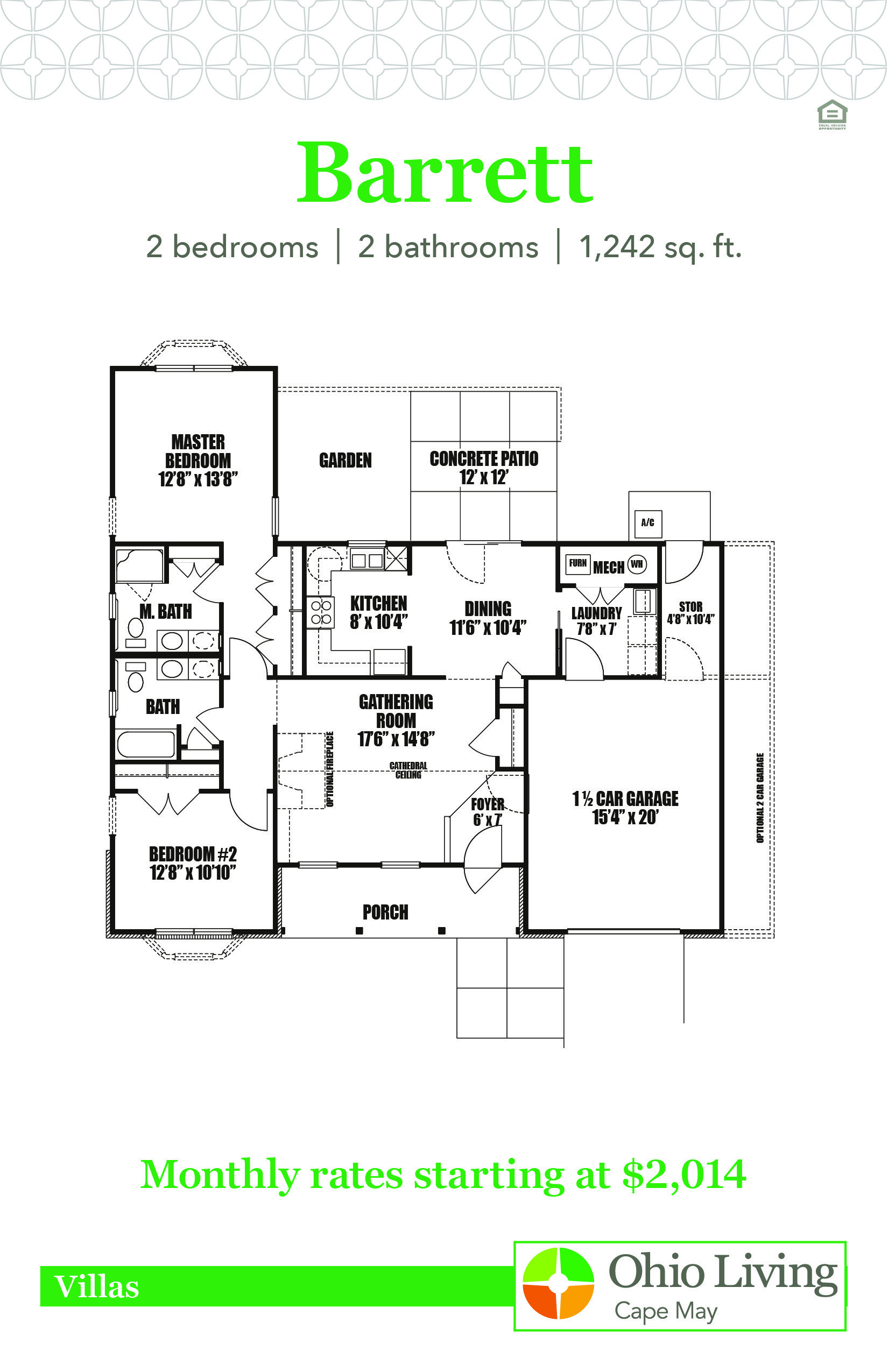 OLCM Villa Floor Plans with Price Barrett