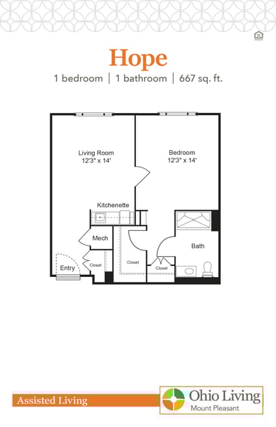 OLMP Assisted Living Floor Plan Hope