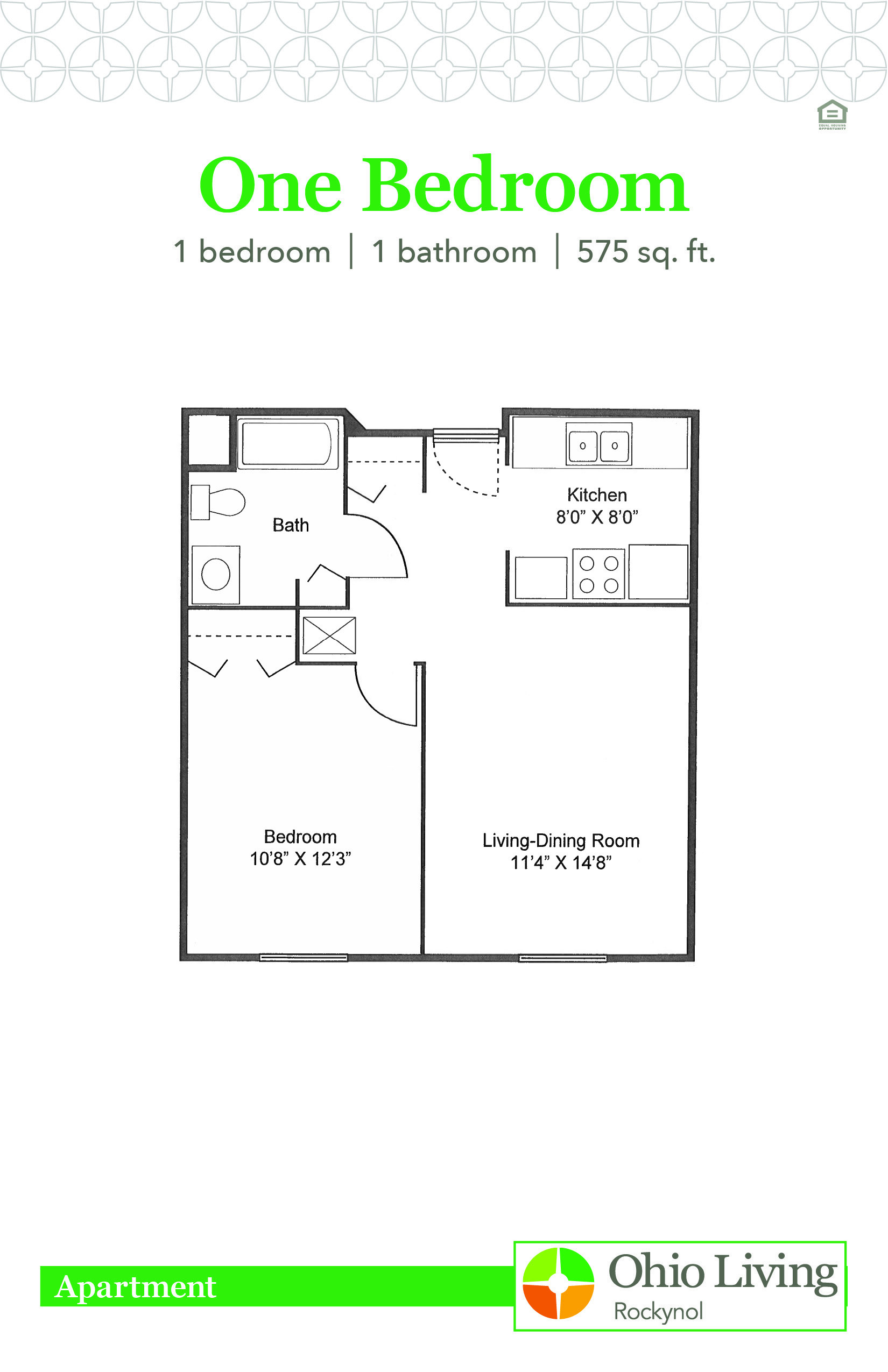 OLRN Independent Living Floor Plan 1BR