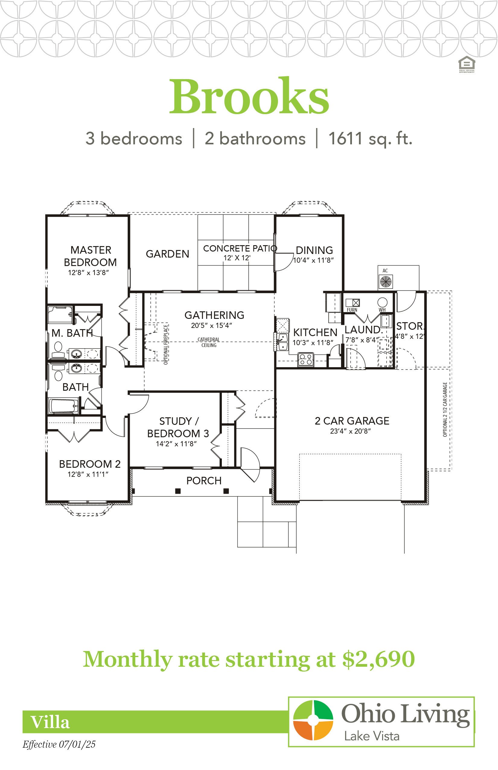 OLLV Villa Floor Plan with Price Brooks