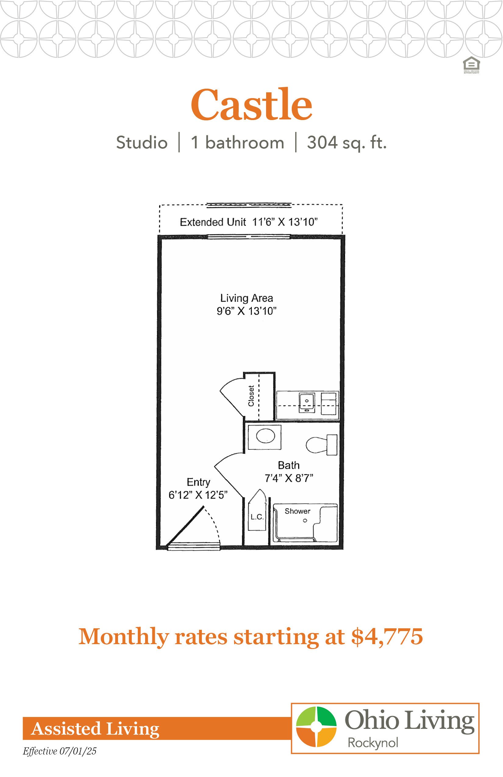 OLRN Assisted Living Floor Plans with Price Castle