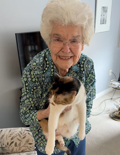 Donna with cat 1