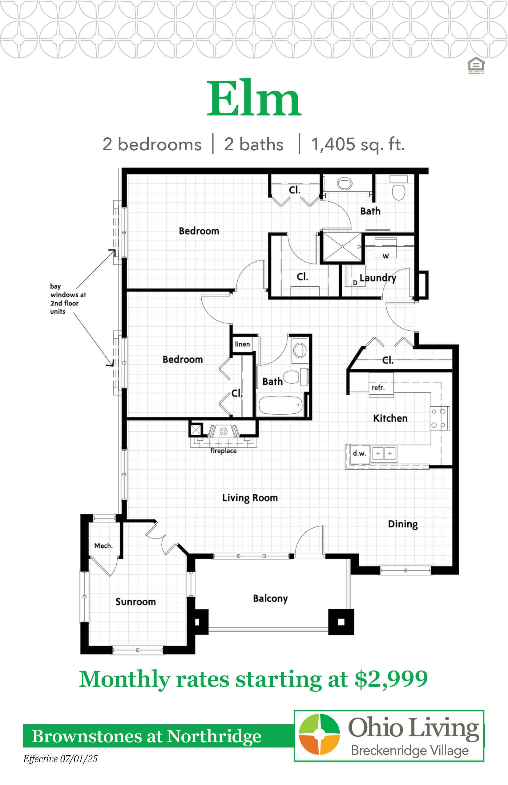 OLBV Brownstones at Northridge Floor Plans with Prices - Elm