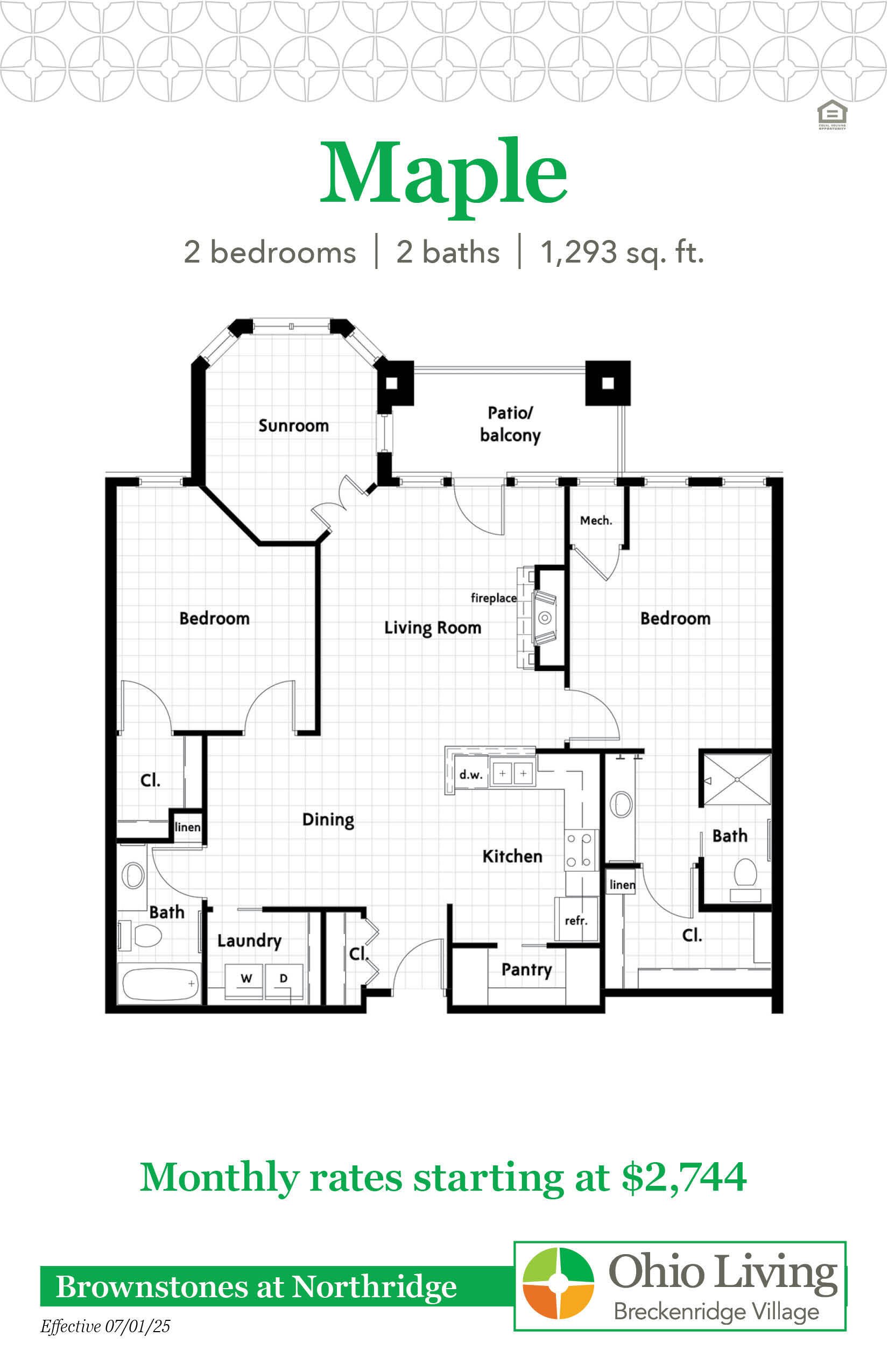 OLBV Brownstones at Northridge Floor Plans with Prices - Maple