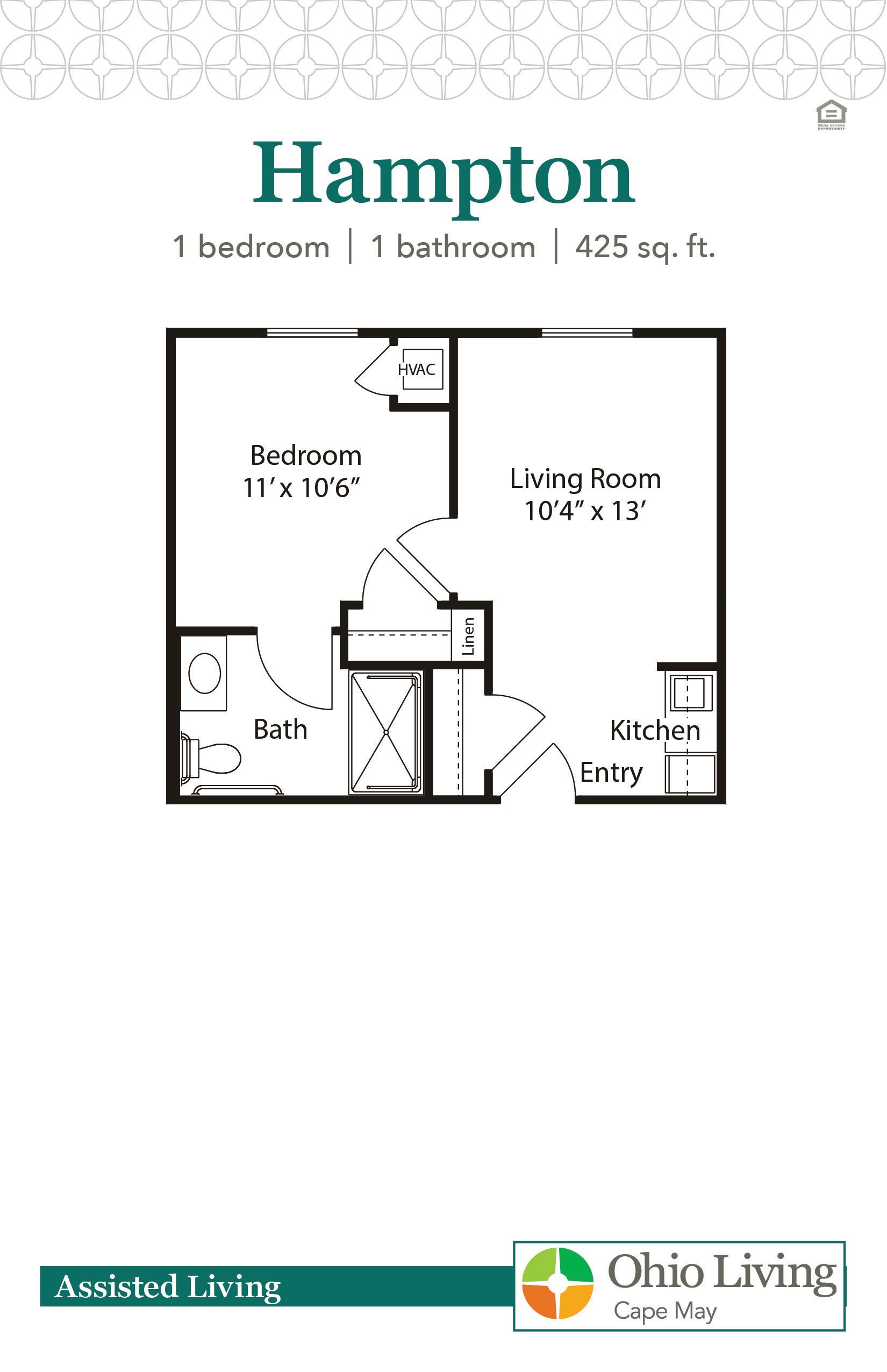OLCM Assisted Living Floor Plan Hampton