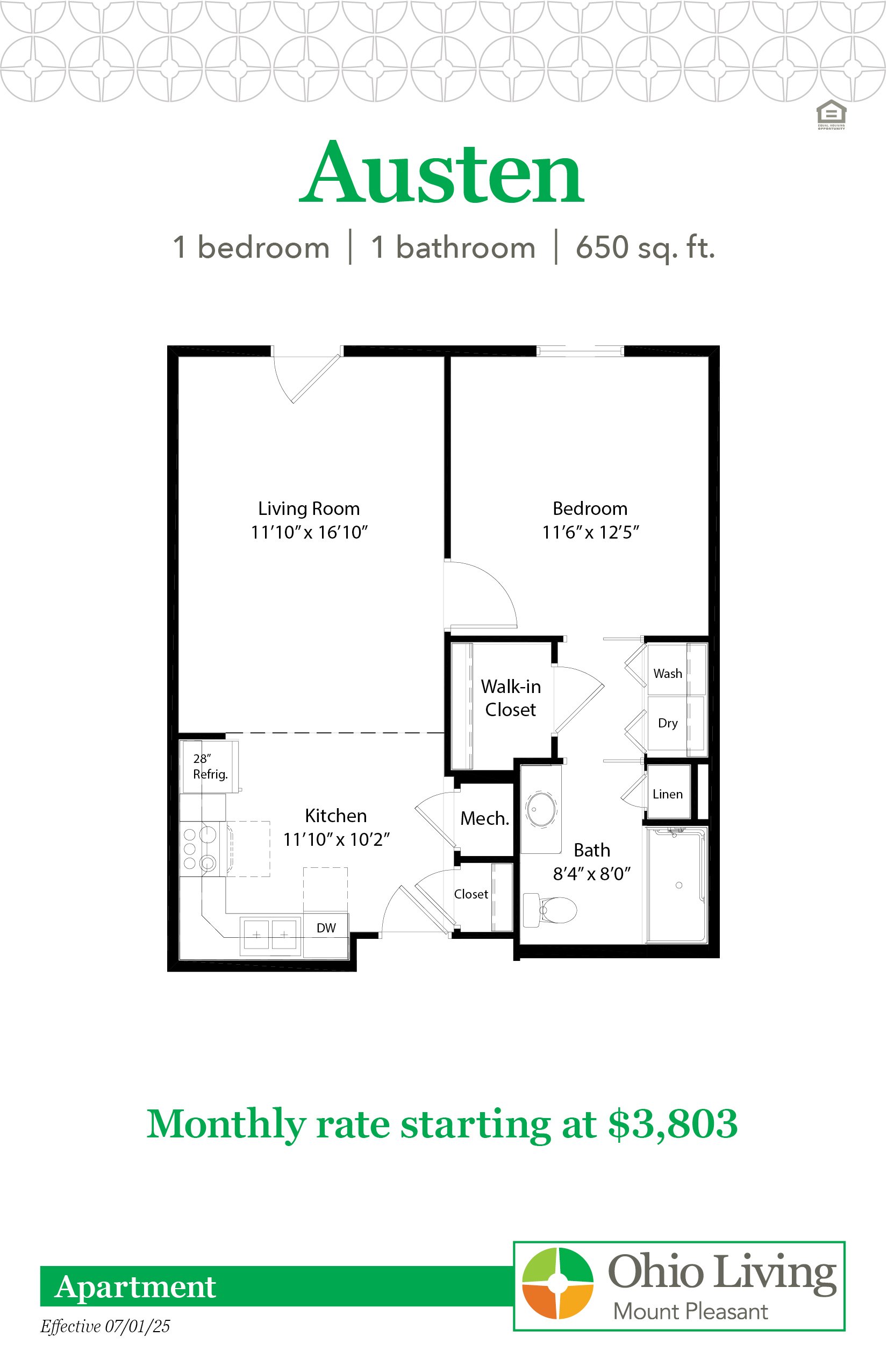 OLMP Apartment Floor Plans with Price Austen