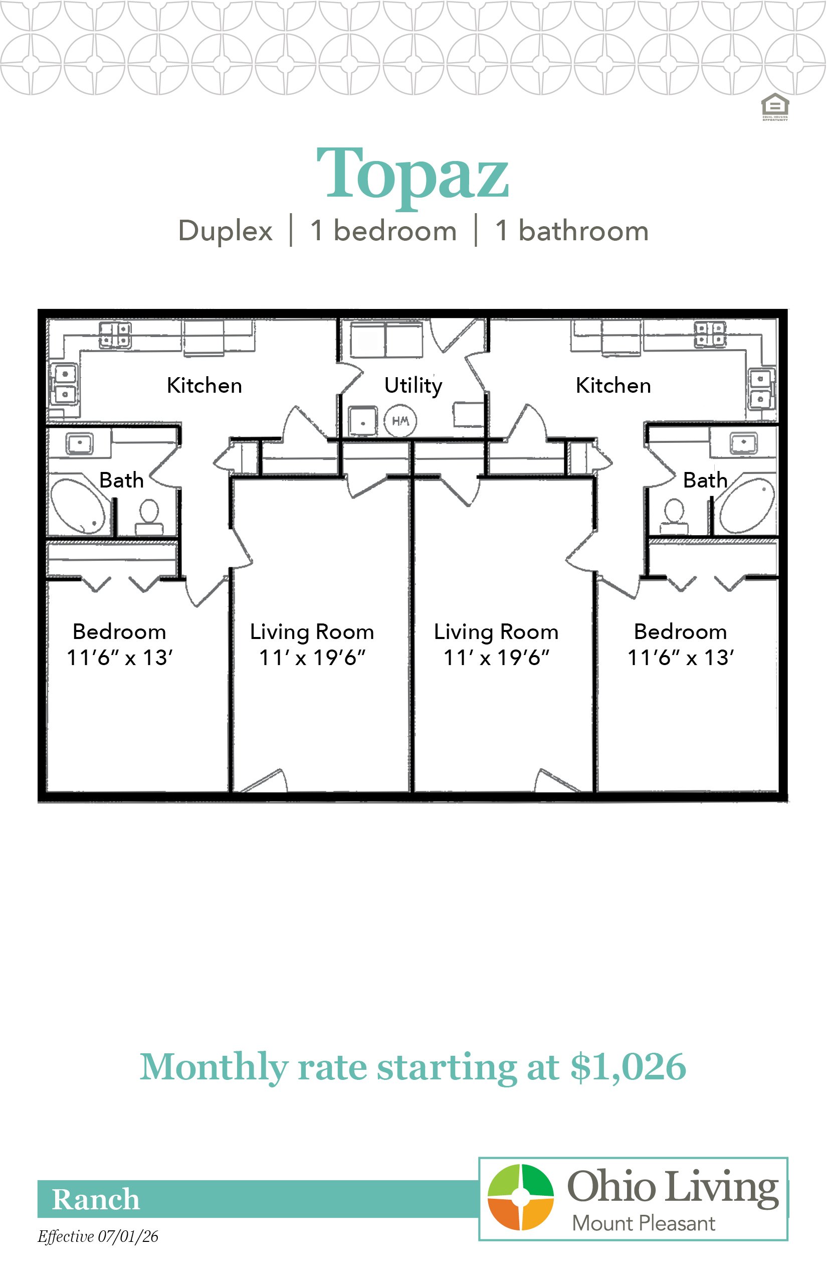 OLMP Ranch Floor Plans with Prices Topaz